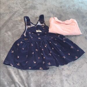OshKosh B'gosh Girls, Navy Floral Dress & Pink shirt